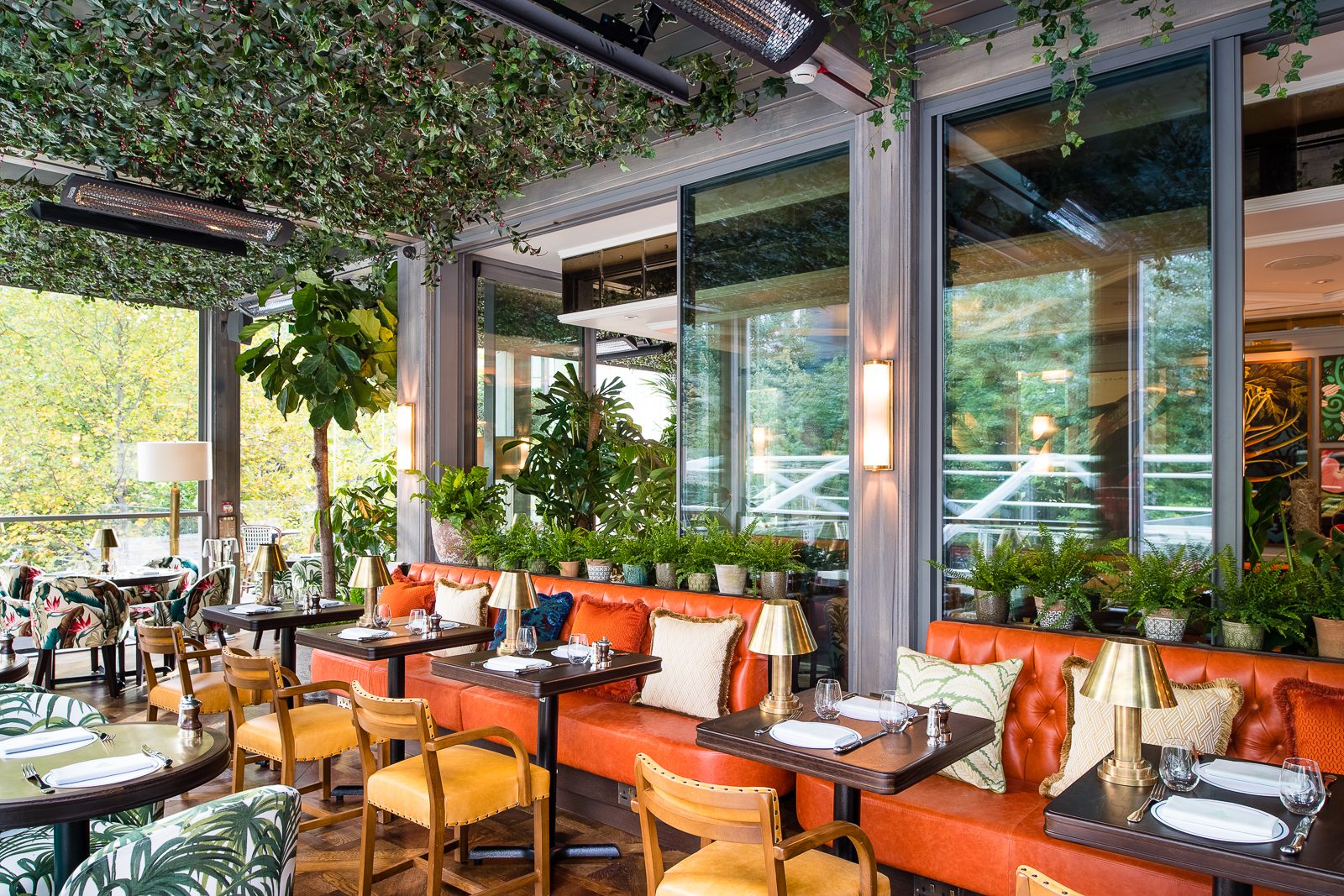 The Ivy in the Park restaurant in Canary Wharf, London